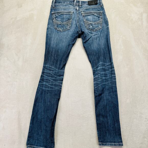 BKE Jeans Men 30L (30x31) Jake Straight Leg Medium Wash Preppy Y2K Stretch Denim - Picture 7 of 15